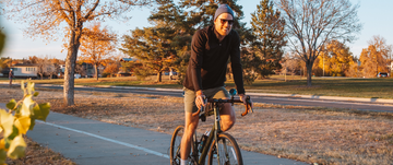 Man wearing the New Quarter Zip Pullover from Vapor Apparel